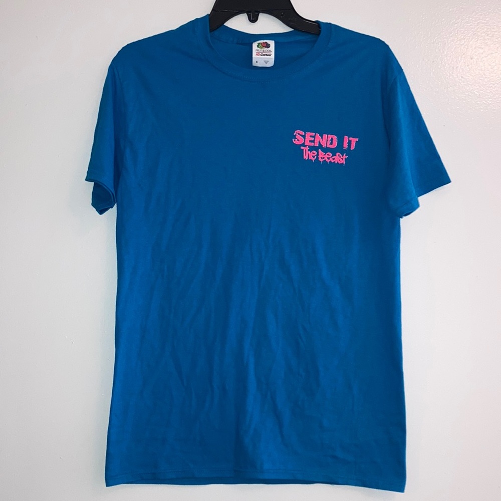 Women’s Small Blue/Pink Straight Outta Busco Beach Graphic Tee